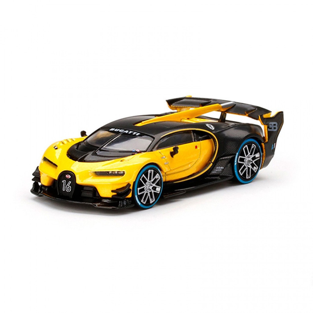 Mini GT MGT00317-L 317 1/64 Bugatti Vision GRAN TURISMO Amarelo, Modelo de Carro de Liga Leve com Volante à Esquerda M6Z