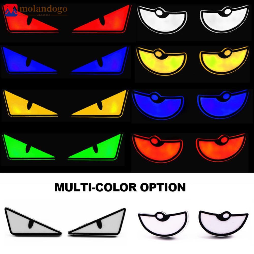 Milandogo 2 Pcs Motocicleta LED Devil'Eyes Luzes Demônio Olhos Farol Mini Lente Do Projetor Lâmpada De Sinalização De De