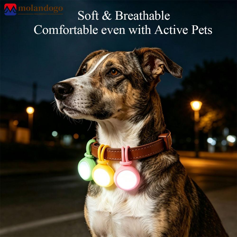 Milandogo LED Dog Light Clip on Collar 3 Modos De Vida À Prova D'água Brilho Pingente De Segurança Para Animais De Estim