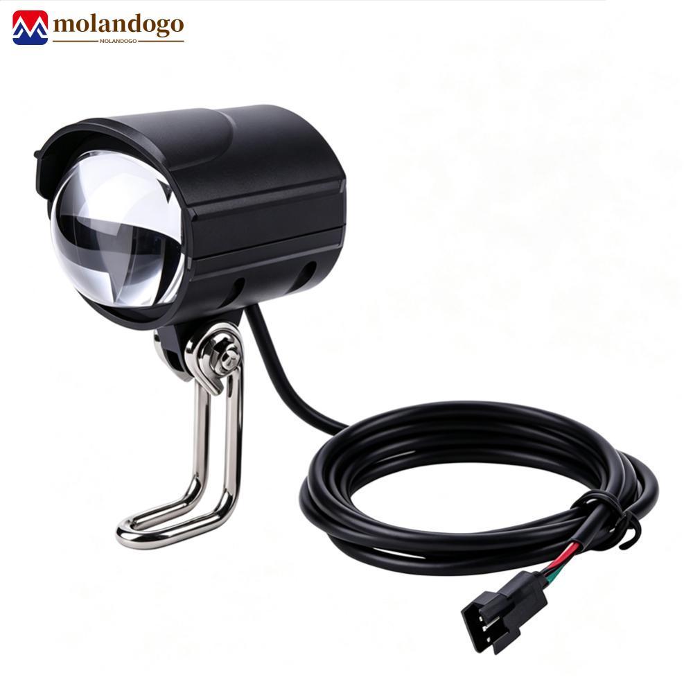 Milandogo 36V 48V 60V 80V Bicicleta Elétrica Motocicleta LED Len Farol Com Buzina Scooter Ebike E Bike Luz Frontal Acess