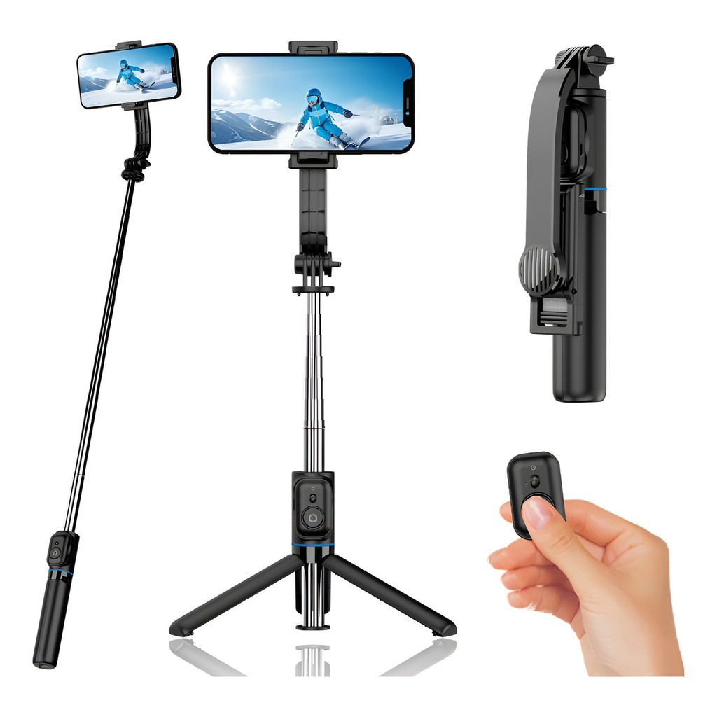 Bastão Tripé Pau De Selfie Bluetooth 106cm Com Controle