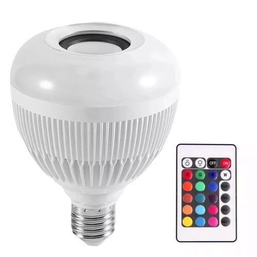 Lâmpada Bluetooth Led 6w Music Rgb Caixa De Som + Controle