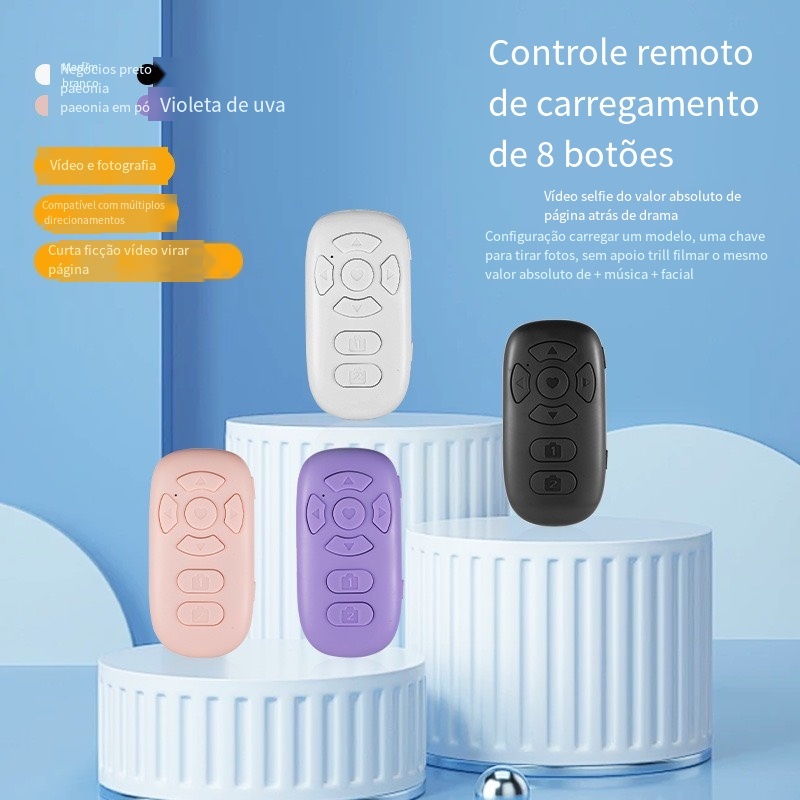 Controle remoto bluetooth/sem fio/selfie/vídeo/ebook virar mini controlador /Instagram，Tik Tok, Kwai fácil de usar
