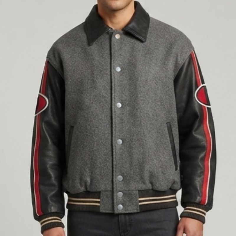 Jaqueta Vintage Varsity Couro G | K9