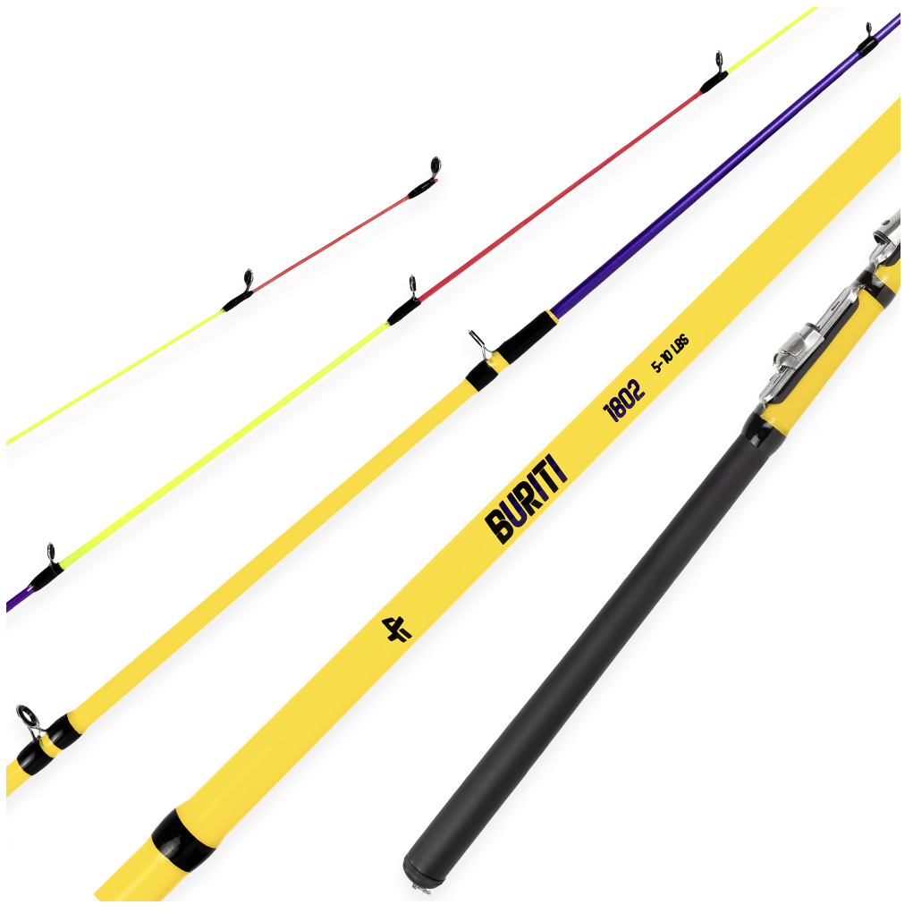 Vara Pesca Buriti 1,35-2.10m 10lbs Sensivel Flexível Pesca Ultra Light Piapara Tilápia Piau 2 Partes
