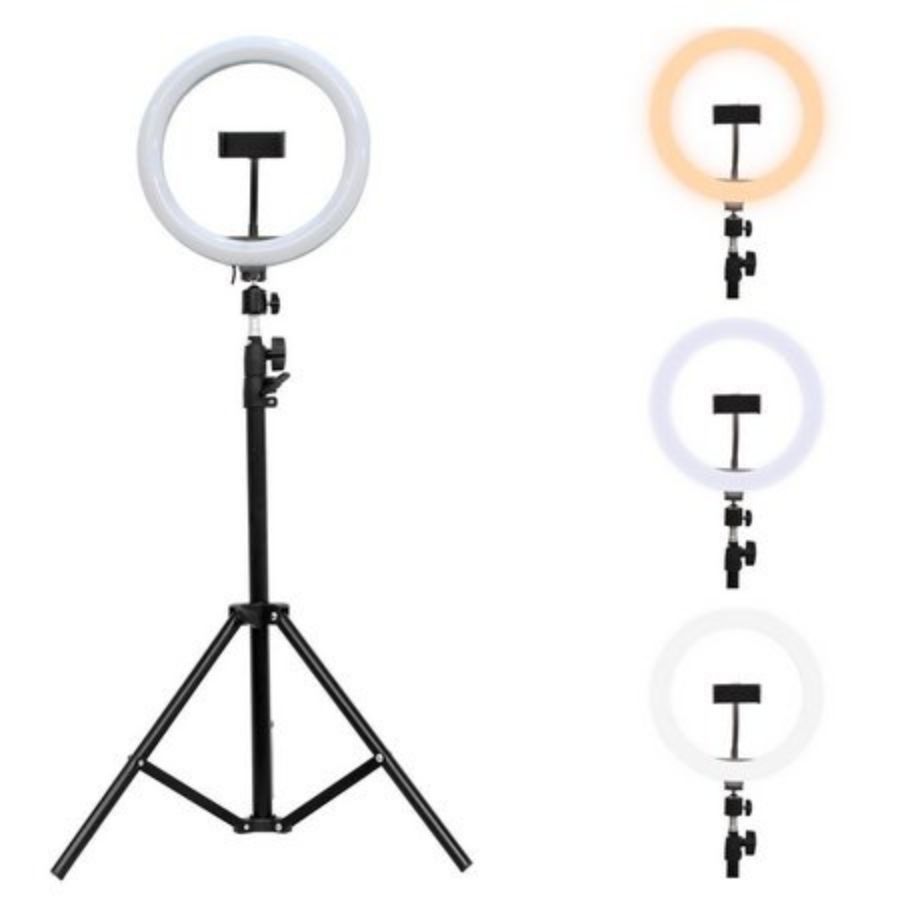 Ring Light Iluminador Led 10 Polegada 26cm + Tripé 1,10m Profissional Blogueira Youtube