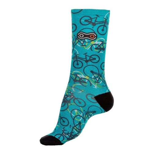 Meia Marcio May Funny Colorfull Bikes Light Blue