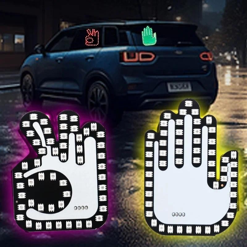 Luz De Dedo Do Carro Com Controle Remoto Universal Cool Funny Light Finger Up LED Lâmpada De Mão Médio Acessórios Interi