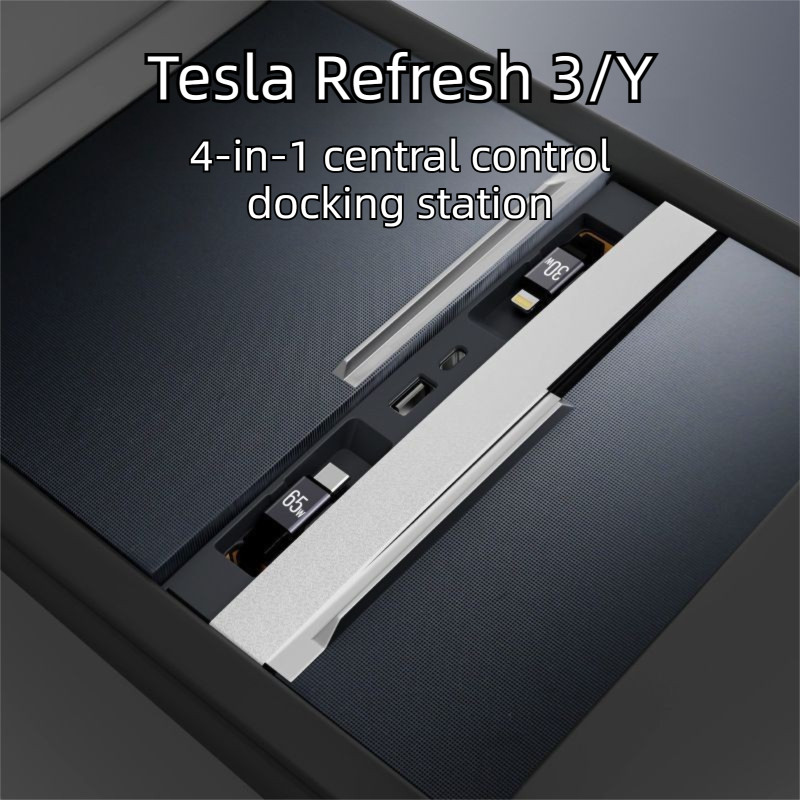 Carregamento Rápido De 60 W , Estação De Acoplamento Tesla De Textura premium De Liga De Alumínio , Adequada Para Refres