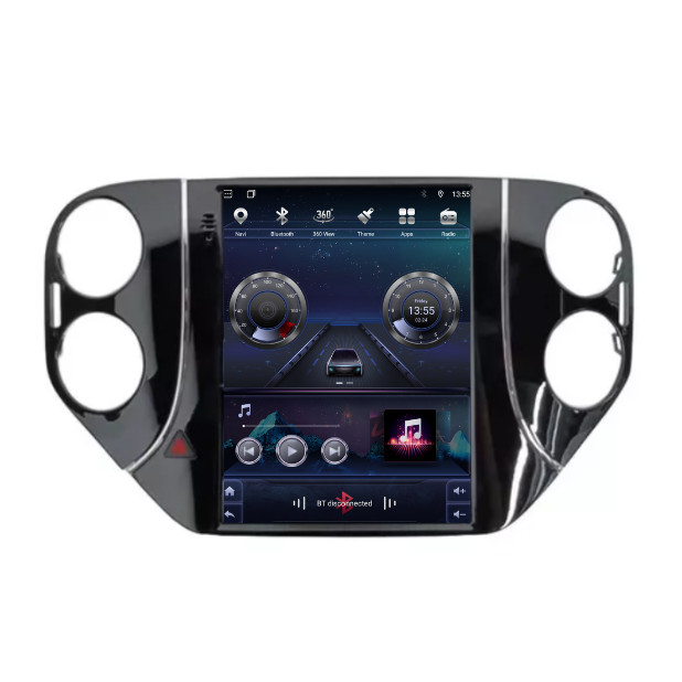 Central Multimídia Tesla para VOLKSWAGEN TIGUAN 2014-2016 com Kit (TELA ,CHICOTE e MOLDURA)