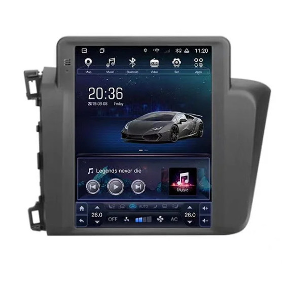 Central Multimídia Tesla para HONDA CIVIC 2012 com Kit (TELA ,CHICOTE e MOLDURA)