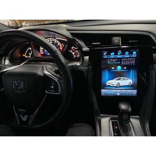 Central Multimidia Honda Civic Tesla Android 10 Plug In Play