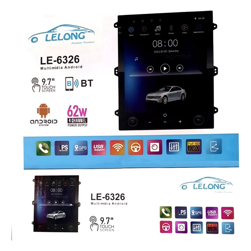 Central multimídia tesla Lelong 9.7 polegadas (Le-6326