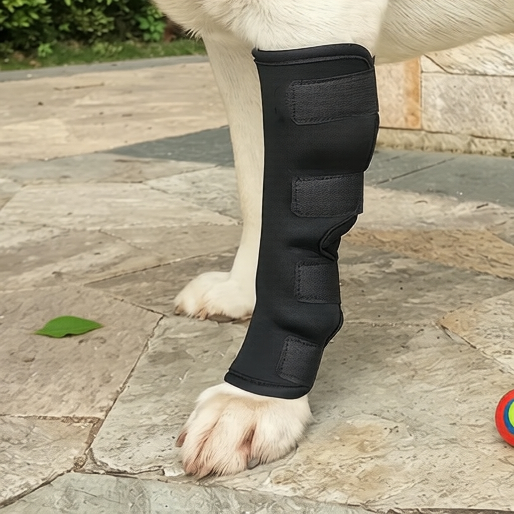 Capa Protetora para Patinha de Cachorro com Suporte Antissaliva, Antilambida e para Articulações