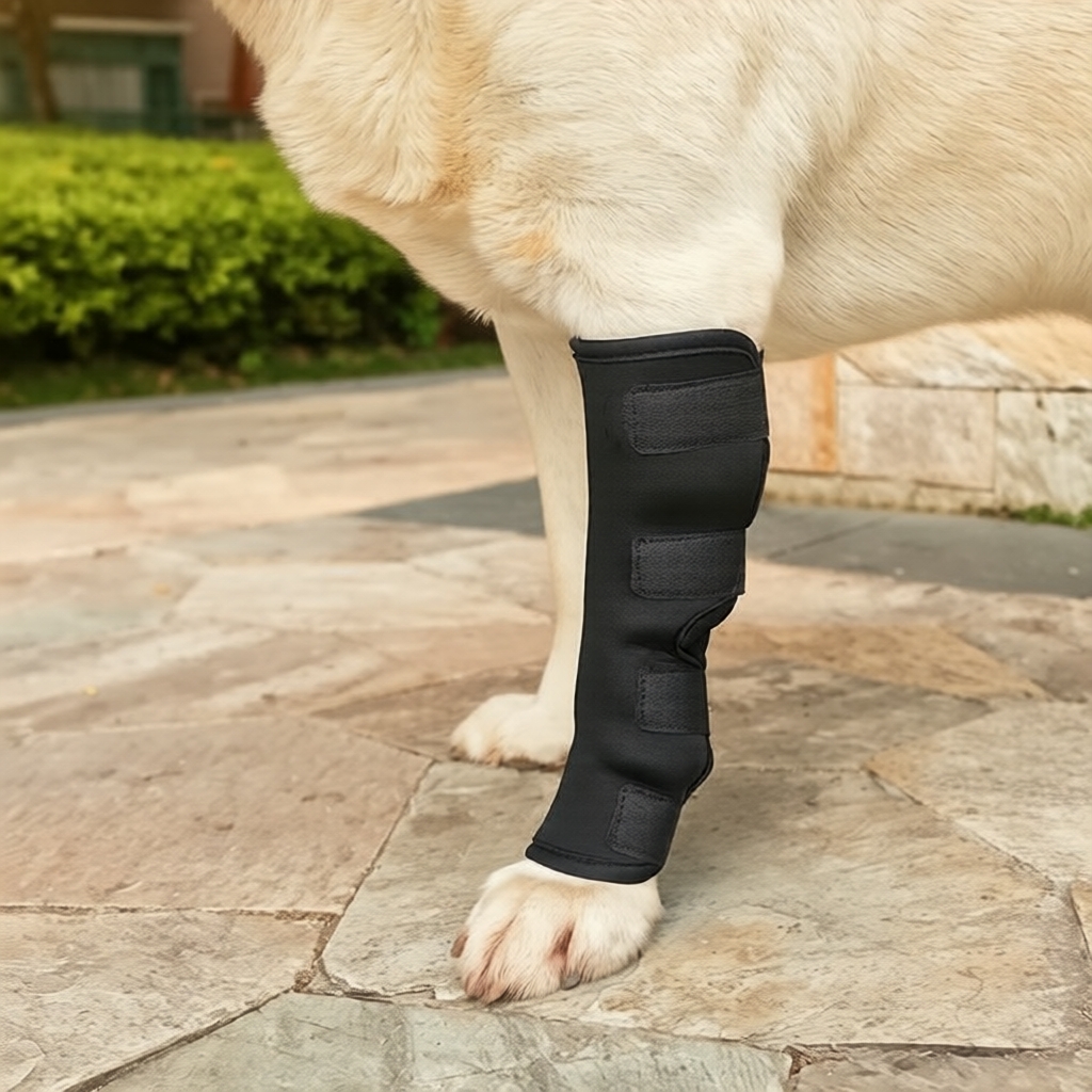 Joelheira Antilambida para Cães, Protetor de Pernas e Articulações, Botas de Proteção para Passeio