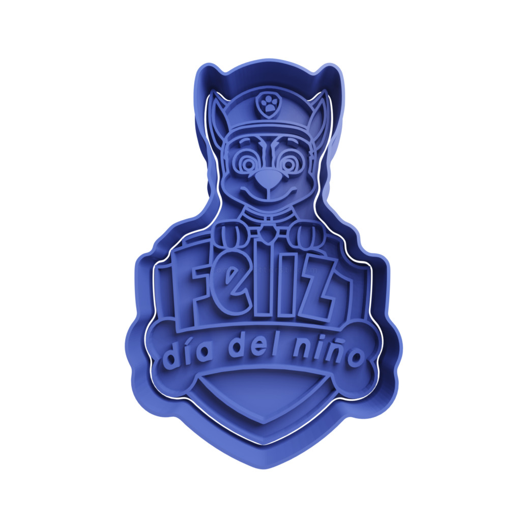 Cortador De Biscoito Paw Patrol Chase -feliz dia das crianças - Dia das crianças