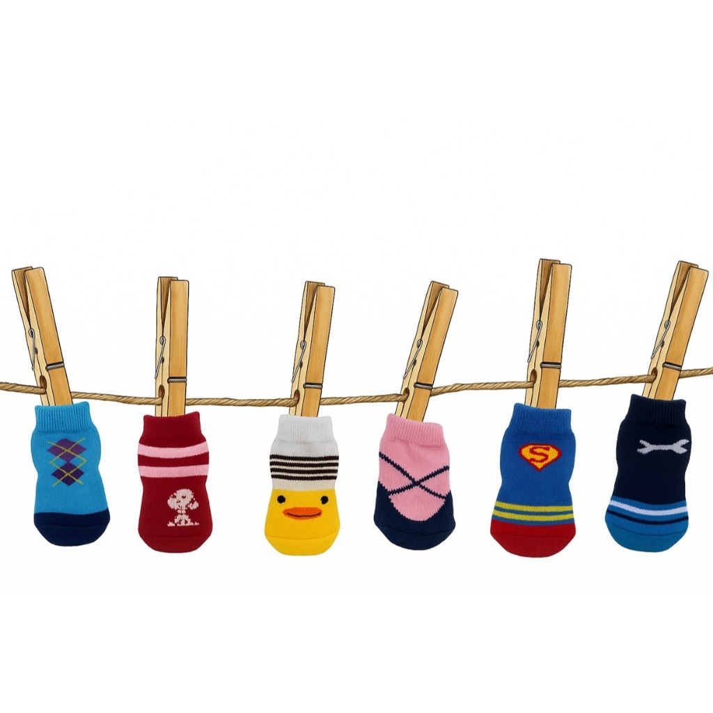 4 Peças Meia Antiderrapante Pets PEQUENO PORTE/FILHOTES -  Premium - Envio imediato - TAM PEQUENO