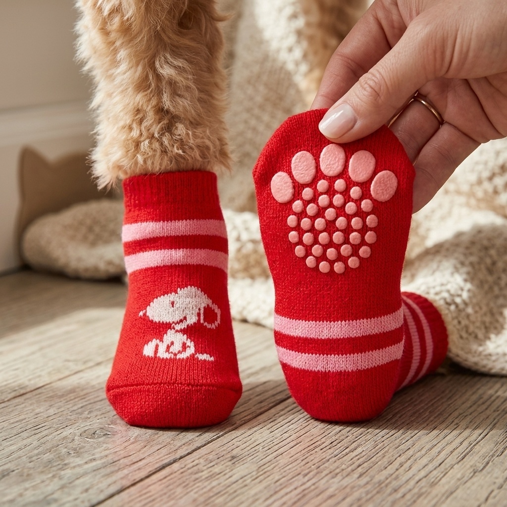 Meia antiderrapante para cachorro e gato - Kit meia pet com 4 peças - Frio e proteção - TAM PEQUENO