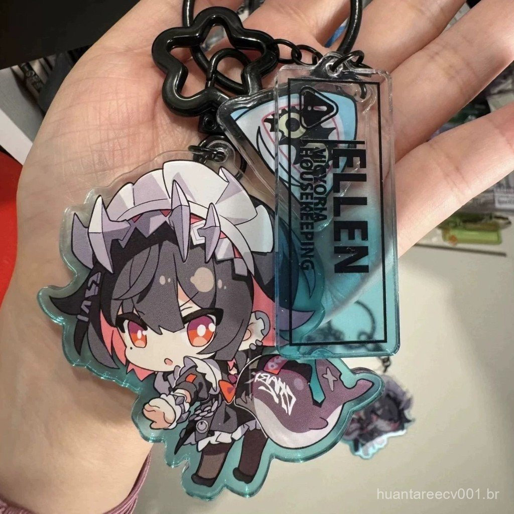 ‌ Ellen Joe‌ Anime Chaveiro Feminino Zenless Zona Zero Acrílico Homem Pingente Ornamento Acessórios Amigo Presente