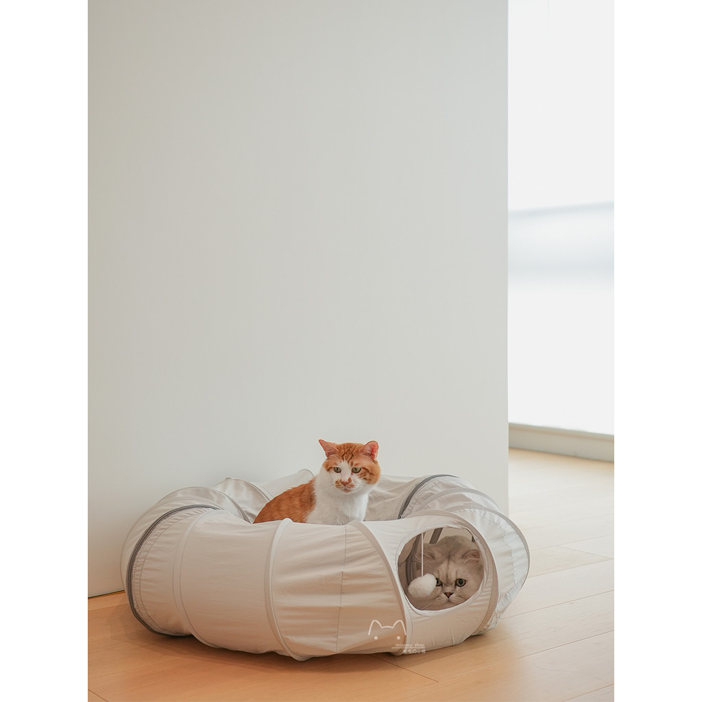 Gato Super longo túnel escondendo ninho fechado casa Donut labirinto Pet perfuração buraco enriquecido brinquedo quatro