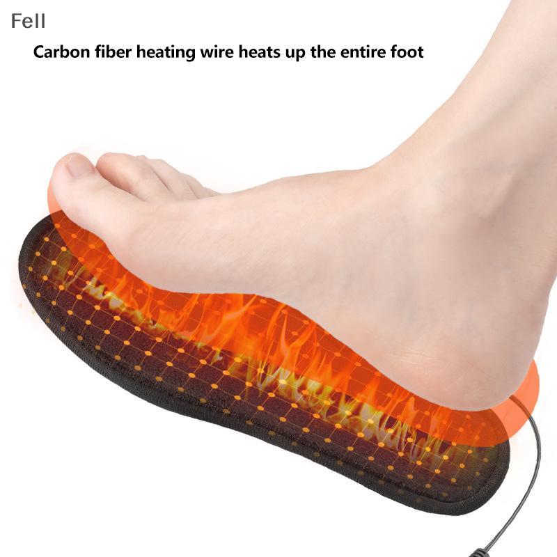 [Fel] Palmilhas De Sapato Aquecidas USB Almofada De Sapatos Aquecida Elétrica Lavável Recarregável Aquecedor De Pés Elét