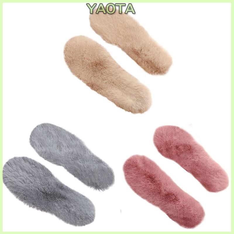Yao Manter Quente Palmilhas Aquecidas Cashmere Térmicas Engrossar Macio Respirável Sapatos Esportivos Inverno Para Ho