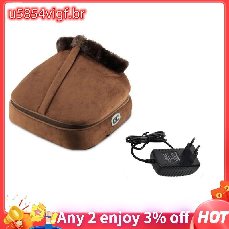 Sapatos De Massagem Aquecidos Com Plugue Ue Aquecedor De Pés Elétrico Interno Para Casa Botas De Inverno De Cano Alto