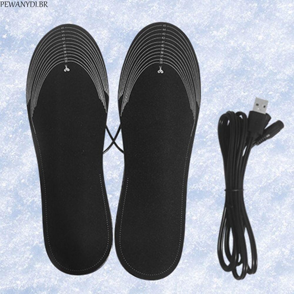 Palmilhas Térmicas Quentes PEWANYDI , De Sapato Aquecidas USB Cortáveis De Aquecimento Rápido , Tapete De Meia Lavável P