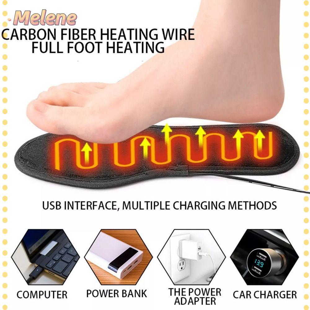 Palmilhas De Aquecimento USB MELENEY9 , Sapatos Aquecidos Universais Para Manter O Calor , Palmilha Curta De Veludo Maci