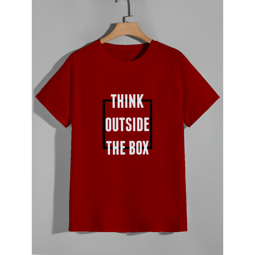 Camiseta Think Outside the Box 100% Algodão Moda para sair Streetwear