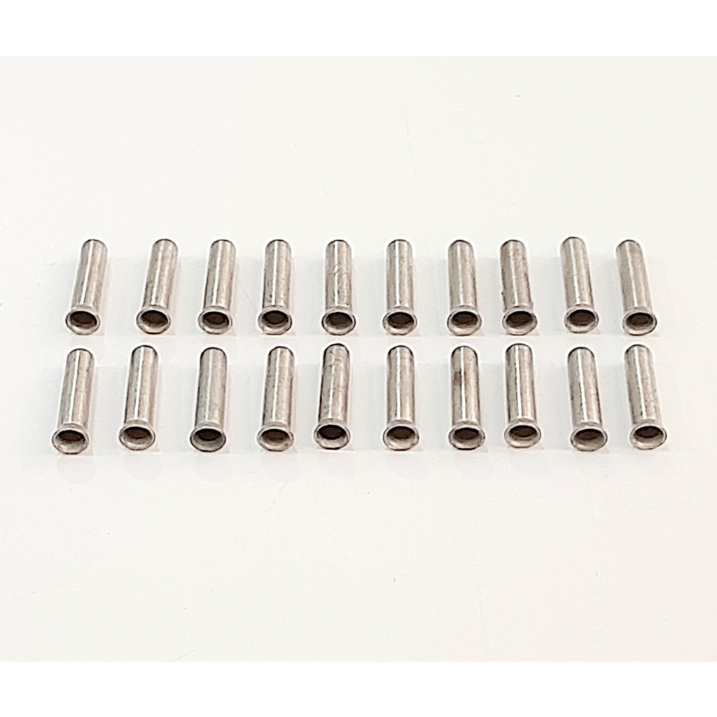 Kit 20 Terminal Ilhos Tubular S/ Isolação Cobre Fio 2,5mm²