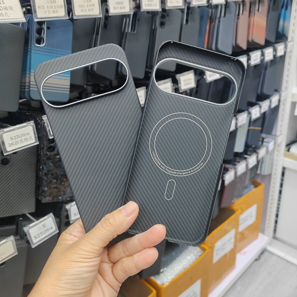 Luxo Genuíno Aramida Fibra De Carbono Caso Telefone Para Google Pixel 11 Pro XL À Prova De Choque Magnético Sem Fio Carr