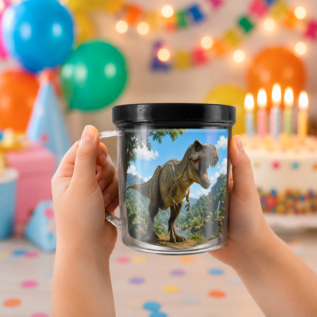 Kit 10 Canecas Acrílicas Dinossauro Festa Infantil Aniversário