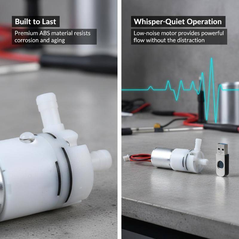 [brightlight.br] Mini Bomba De Água Com Motor 370 De Fluxo Grande DC 12V-24V Elevador Alto Para Dispensador De Aquário D