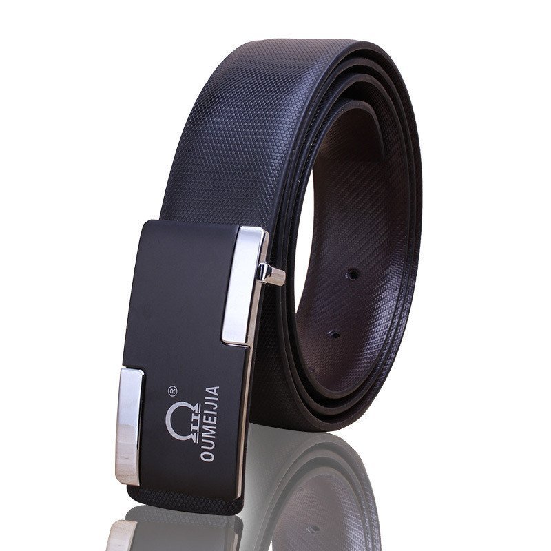 Cinto de Couro Genuíno com Fivela para Homens WWNO, Cinto Versátil e Elegante de Estilo Coreano para Homens e Mulheres c