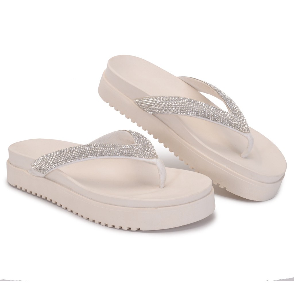 Sandália Chinelo Feminino Casual Conforto Com Strass Moda Verão Atemporal