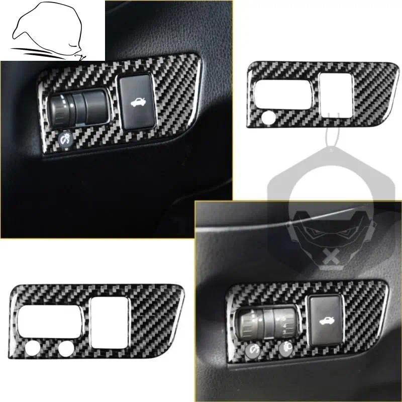 Para Subaru BRZ Toyota 86 GT86 2017 2018 2019 Dim Light Head Lamp Switch Button Frame Cover Adesivo Carro Fibra De Carbo