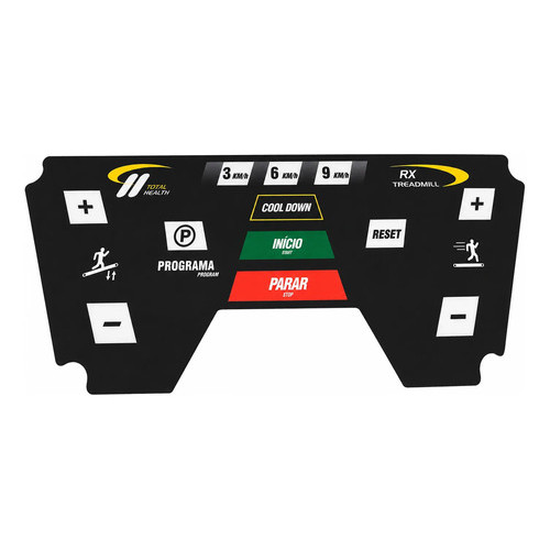 Adesivo Do Teclado Esteira Total Health Rx Treadmill C/ Inc.