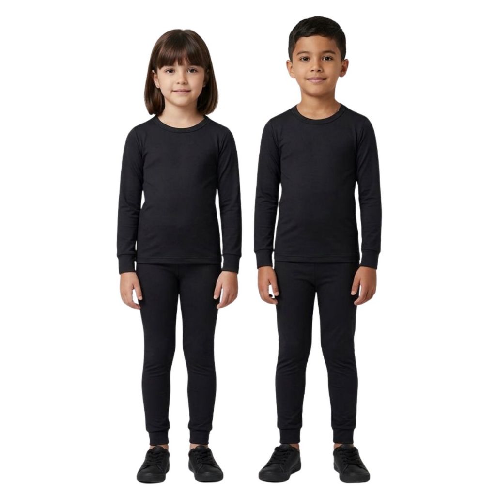 Conjunto Térmico Infantil Peluciado Liso Básico Menino Menina Manga Longa Comfort