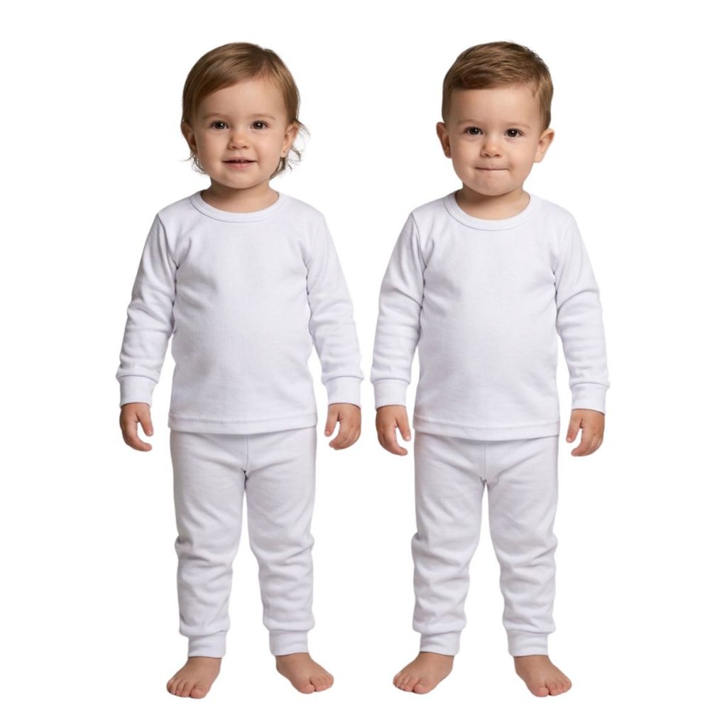 Conjunto Térmico Bebê Infantil Comfort Peluciado Segunda Pele Básico Liso Inverno Menino Menina
