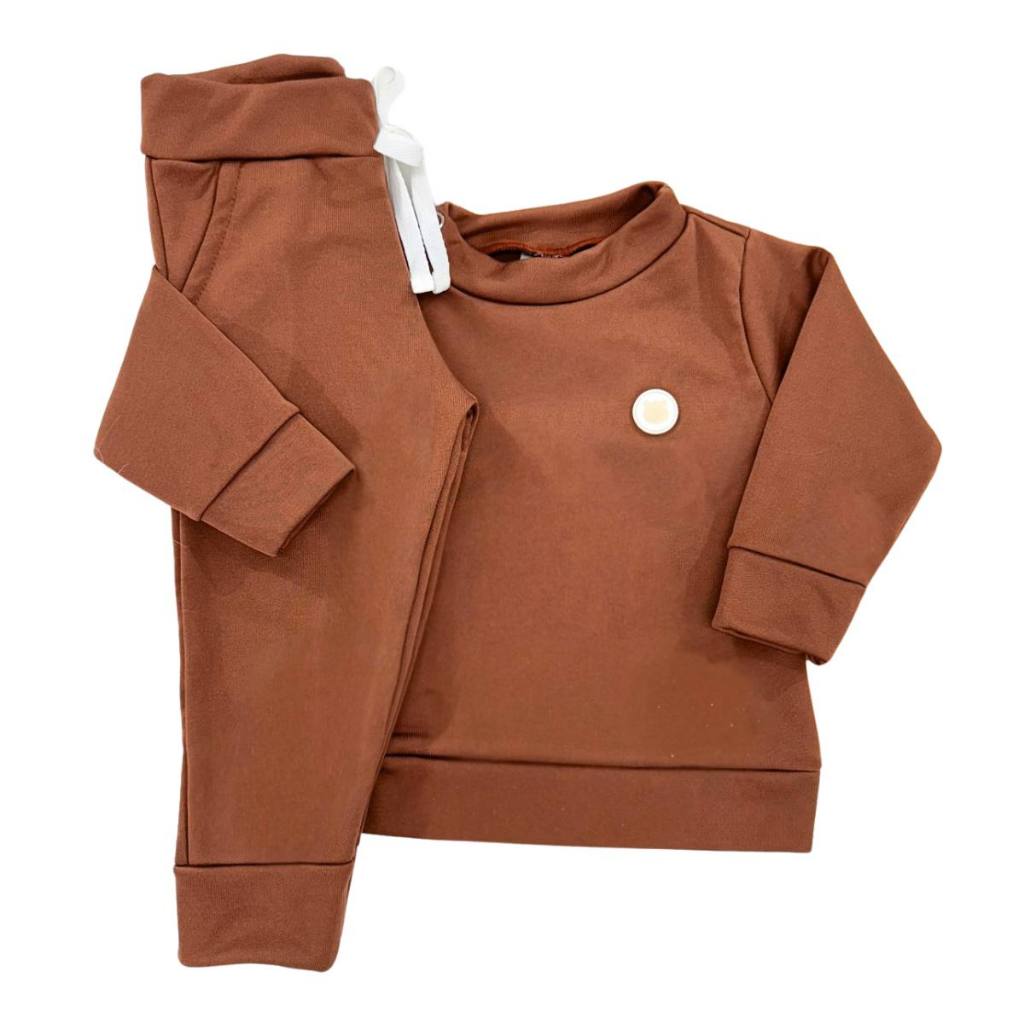 Conjunto Infantil Inverno Liso Manga Longa Agasalho Helanca Peluciada Térmica