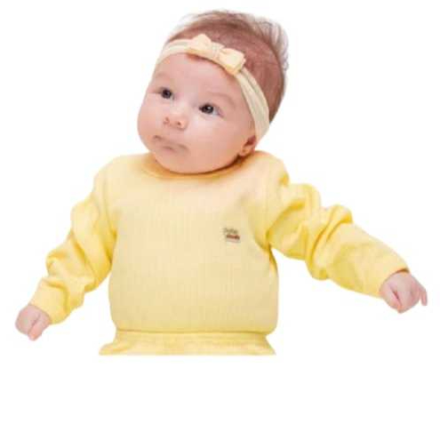 Body Bebe Manga Longa Malha Canelada Liso E Estampado Baby Duck
