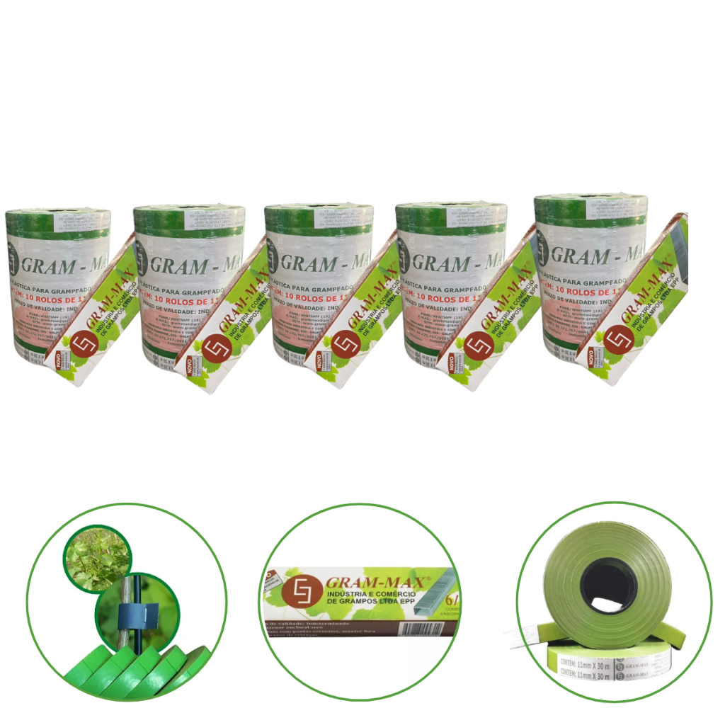 Kit Fita Para Alceador Estufas Grampear Grampos Gram Max 50 Rolos 24.000 Grampos