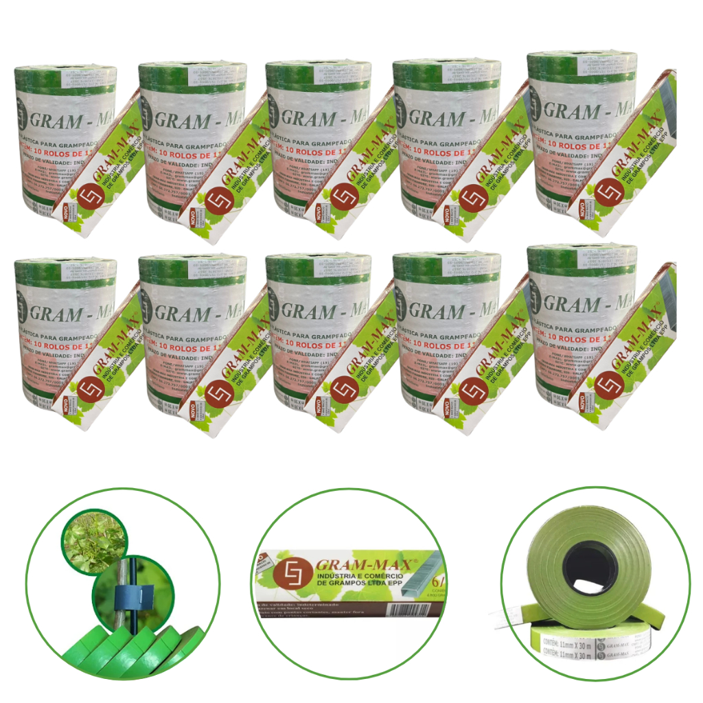 Kit Fita Para Alceador Estufas Grampear Grampos Gram Max 100 Rolos 48.000 Grampo