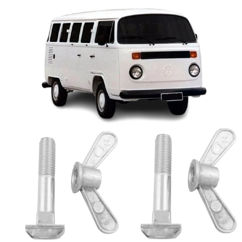 Kit 2 Parafuso Presilha Borboleta Conjunto Banco Da Kombi Clipper Kombi Carat 1997 Ate 2013
