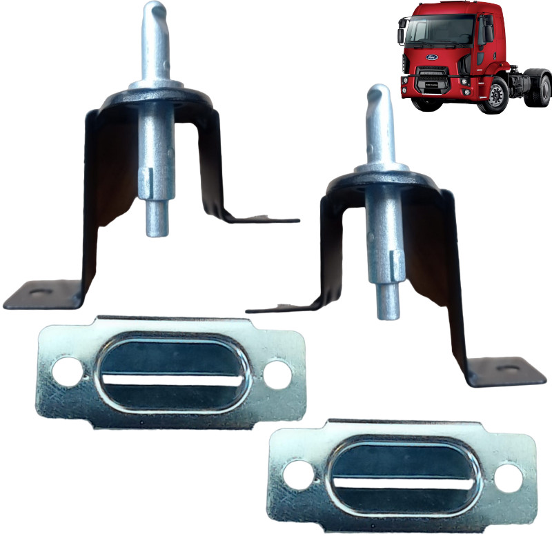 Kit Par De Suporte Superior Trinco Capo + presilhas Ford Cargo Novo