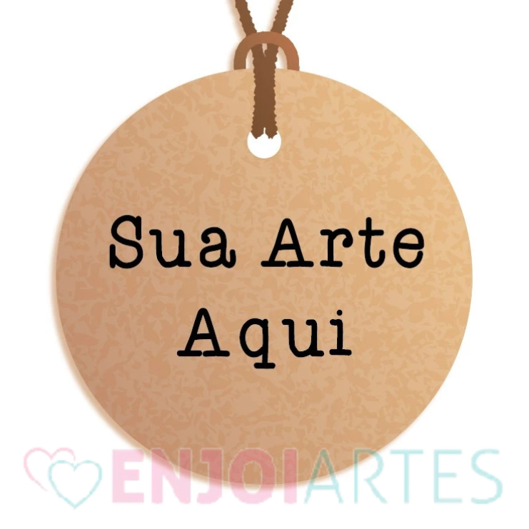 Tag Kraft ou Branca 4x4 cm | Personalizada com a sua frase, sua logo ou sua arte| Para Lembrancinhas, brindes,