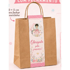 Rótulo Adesivo Personalizado para Sacolinha Kraft com Fechamento | Fazemos em Qualquer Tema