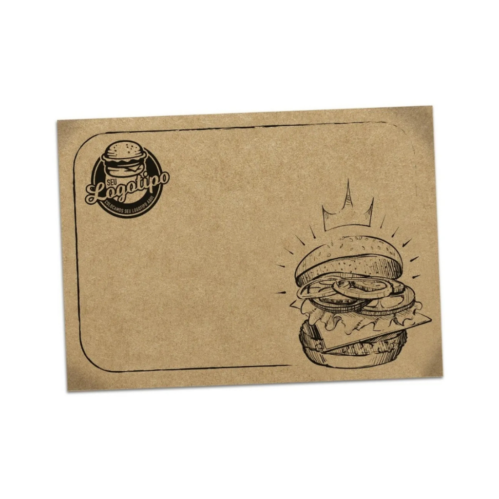 Papel Kraft Personalizado 30x40 cm 70g 100 Folhas para Embalagem com Logo Marca