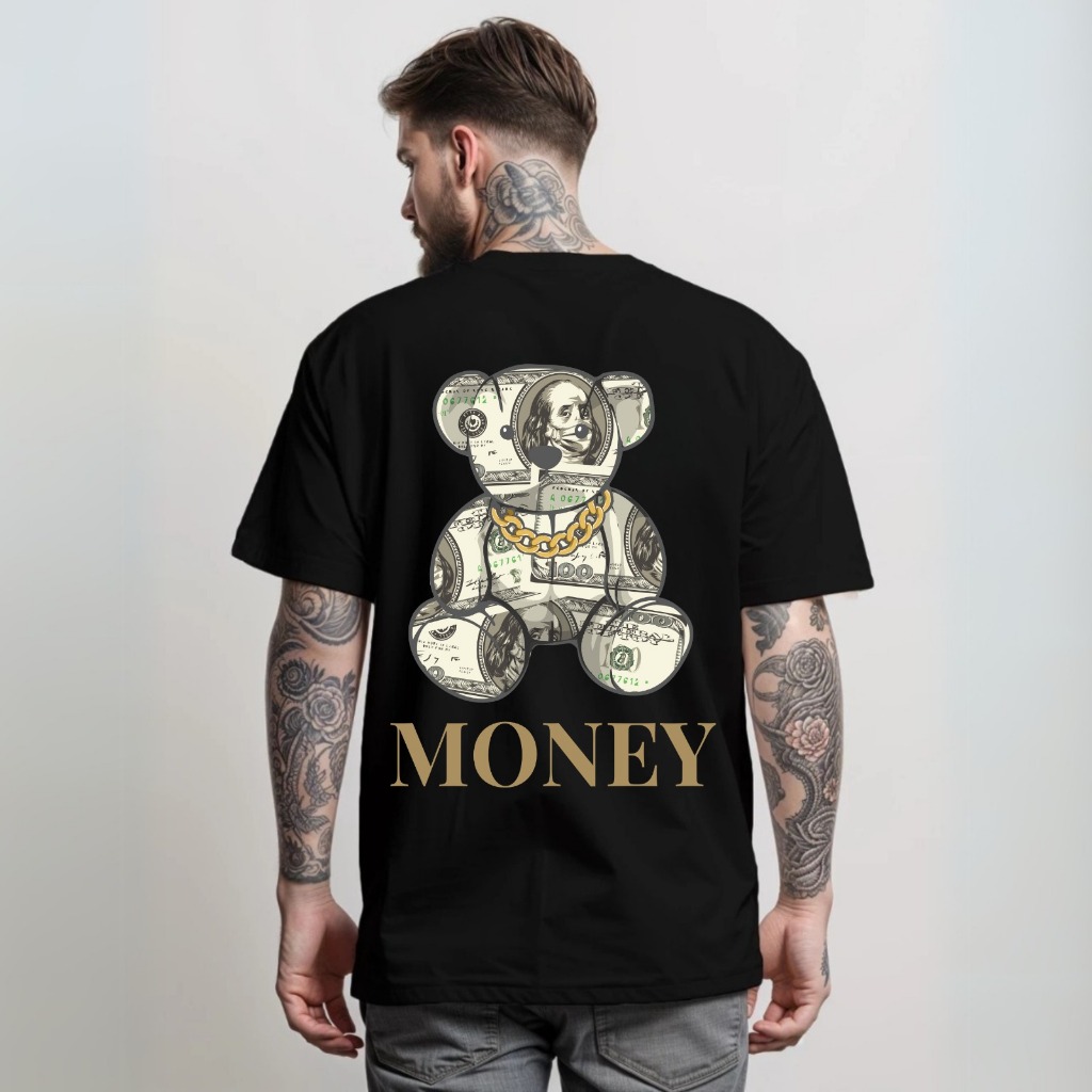 Camiseta Blusa Camisa Bear Algodão StreetWear Estilo Hype Money Rua Urbana Unissex personalizada